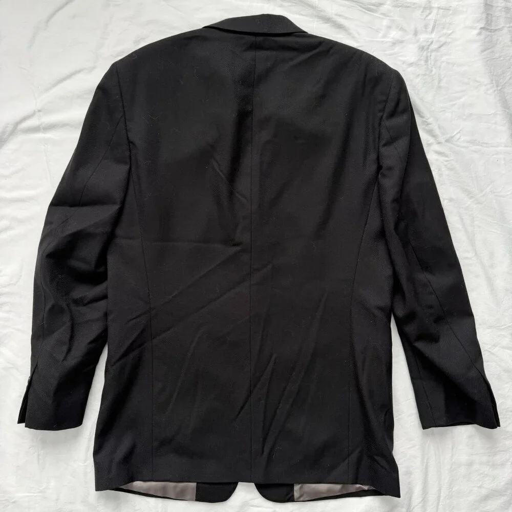 GIVENCHY Wool Jacket Black 40R Rare Vintage 80s